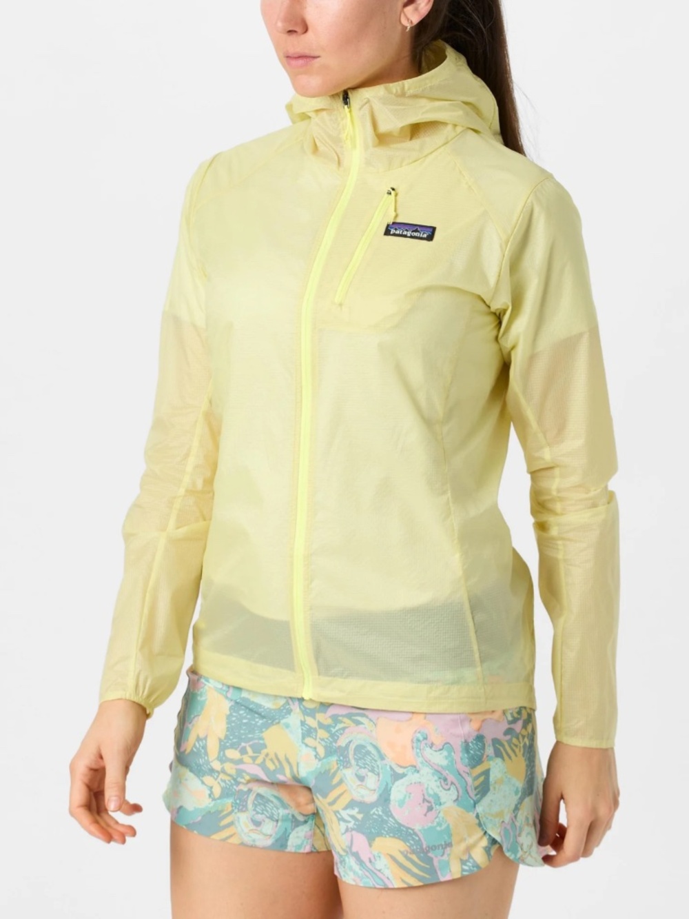 Pantagonia Women's Houdini Jacket in Buttercup Yellow Size M